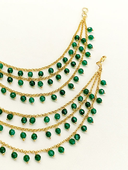 Shalvi Green Traditional Ear Chain
