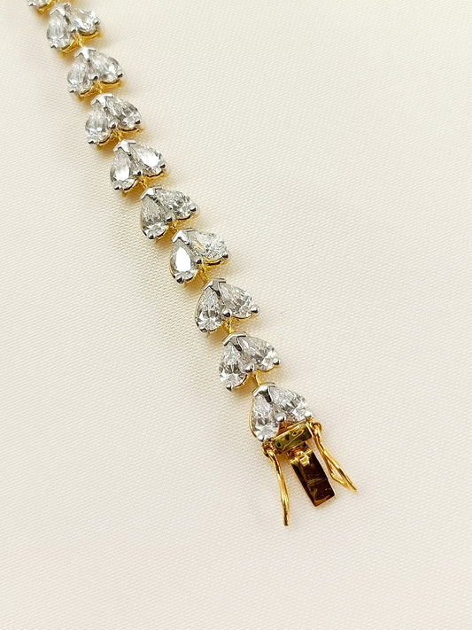 Madhuri 92.5 Silver Swarovski Stone Bracelet