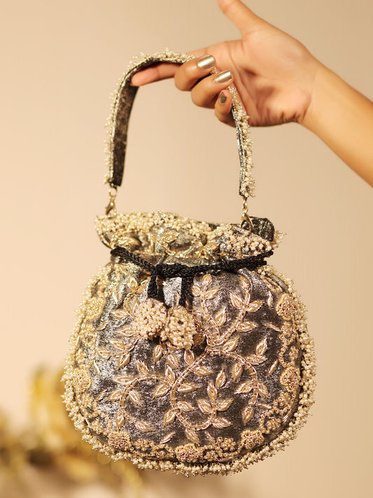 Lilith Grey Potli Bag