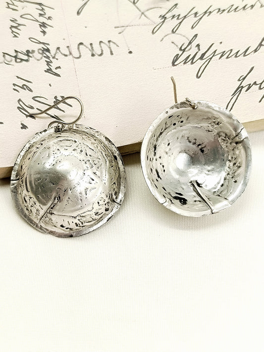 Nitin Silver Tribal Men's Earring