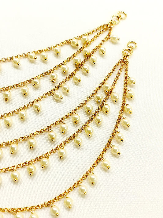 Tasha Cream Traditional Ear Chain