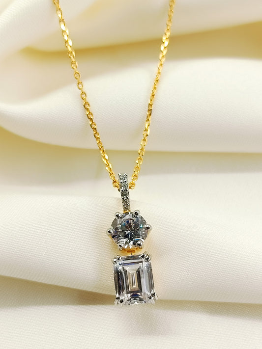 Neeharika 92.5 Silver Swarovski Stone Pendal