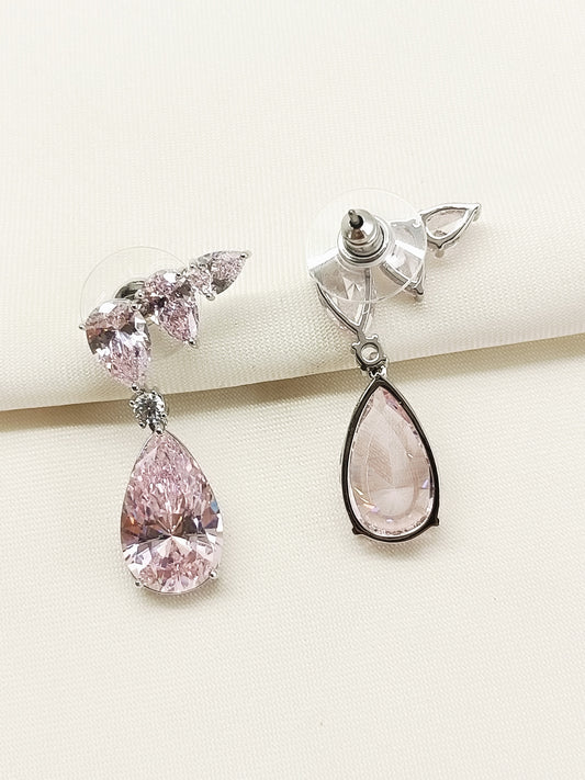 Ruval Baby Pink American Diamond Earring