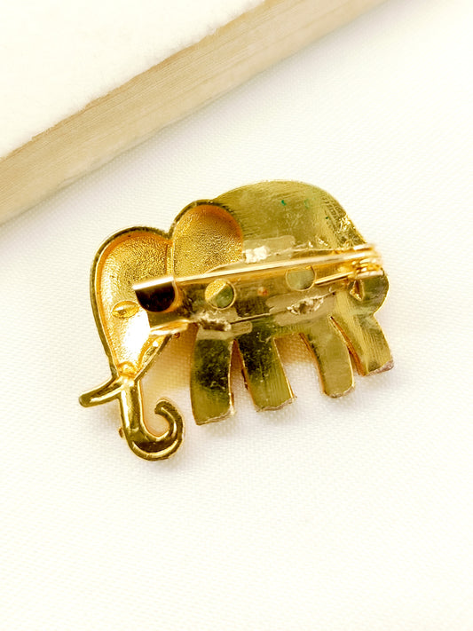 Aspara White Elephant Brooch