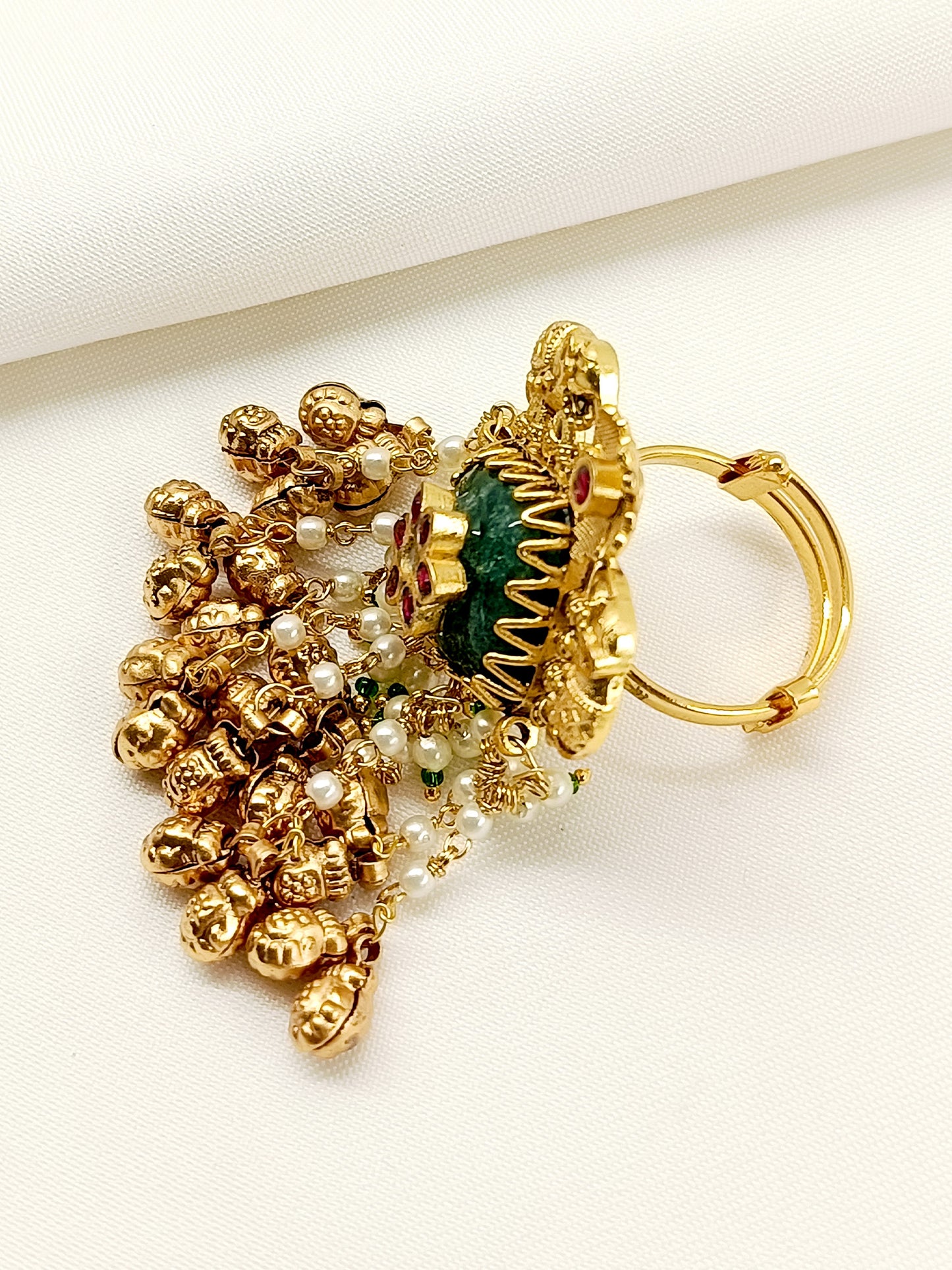 Asmee R & G Kundan Finger Ring