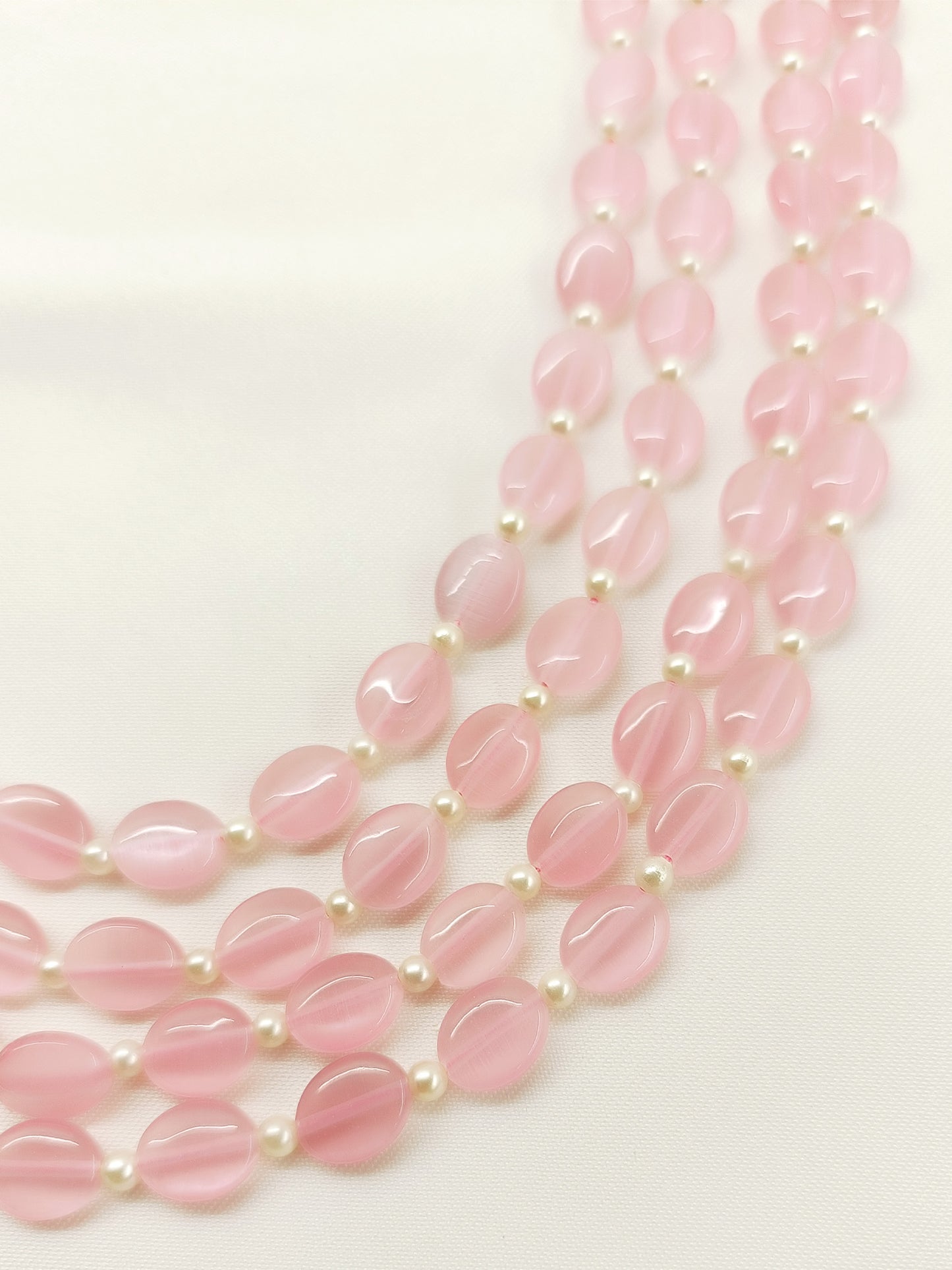 Tejas Baby Pink Groom Beads Neckpiece