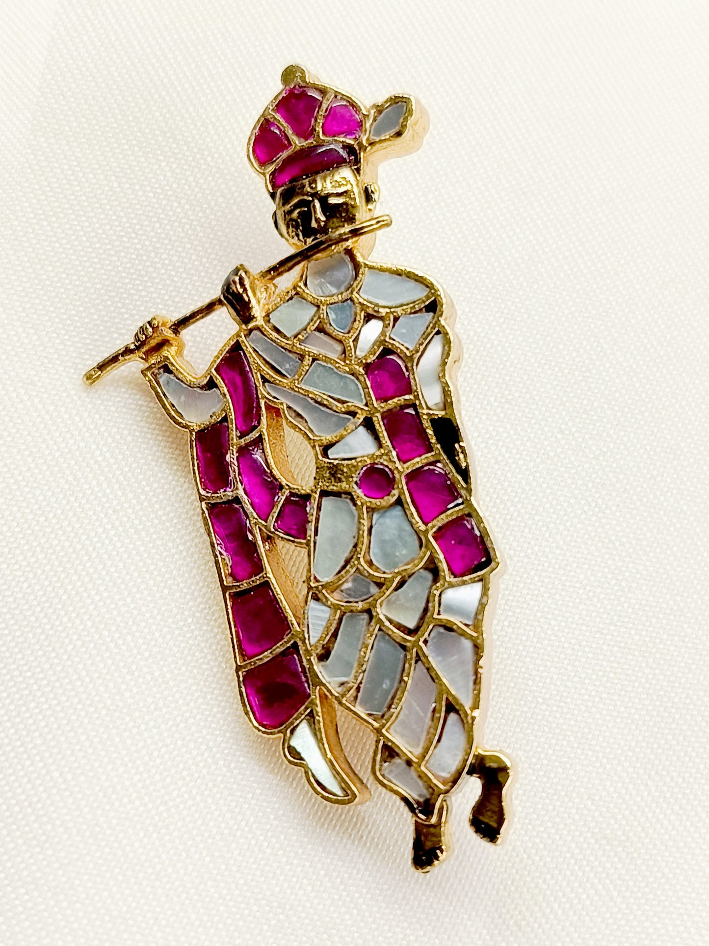 Upalina Ruby Krishna Ji Brooch