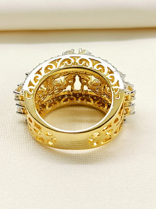 Raita 92.5 Silver Swarovski Stone Finger Ring