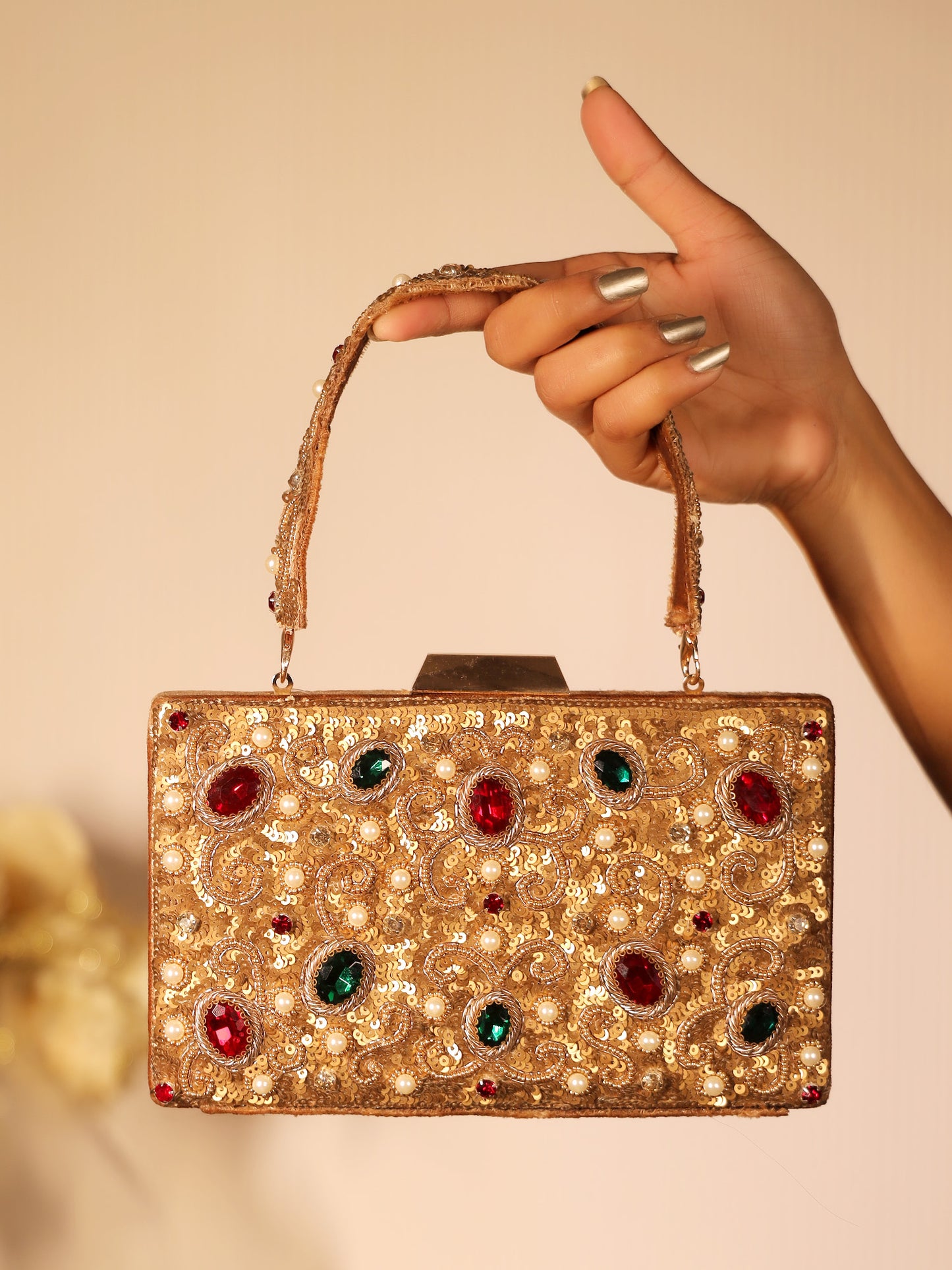 Madhvi Brown Evening Clutch