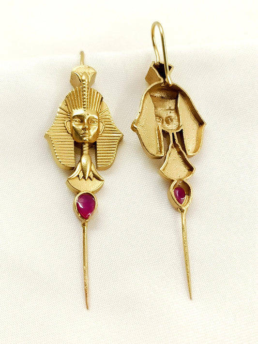 Rivan Majenta Egyptian Revival Men's Earrings
