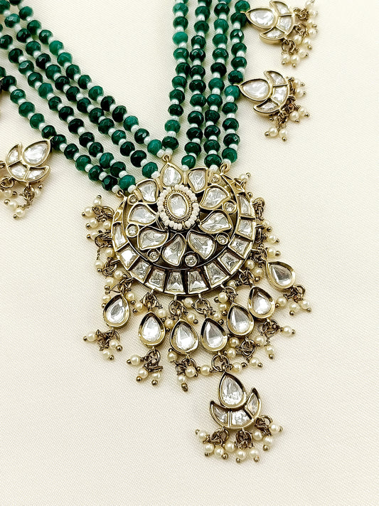 Jayash Green Groom Beads Neckpiece