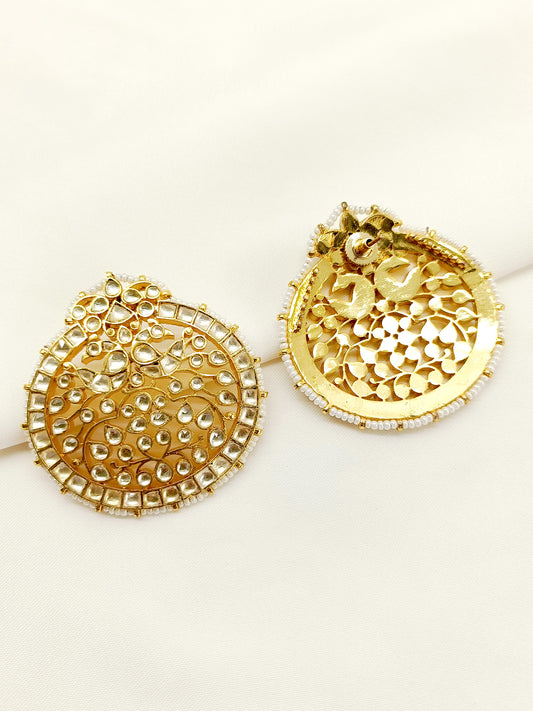 Anuja White kundan Tops