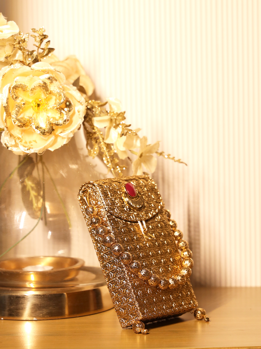 Kiran Ruby Golden Mobile Pouch