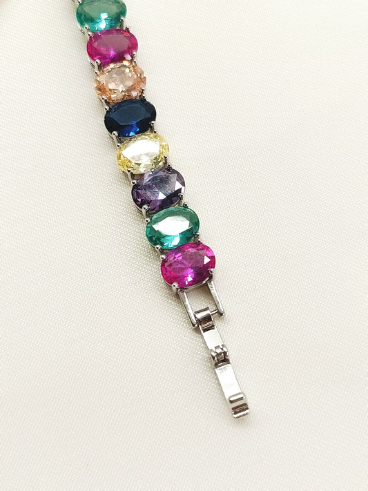Bhumi Multi Colour American Diamond Bracelet