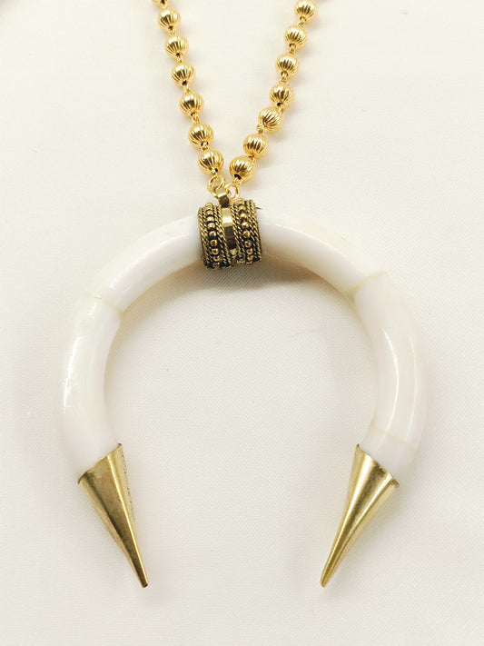 Agastya White Bone Neckpiece