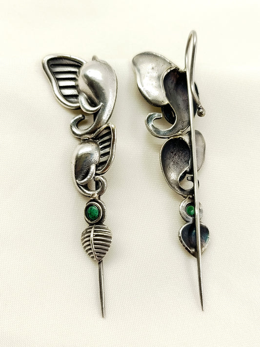 Gagan Green Elephant Men's Earcuffs