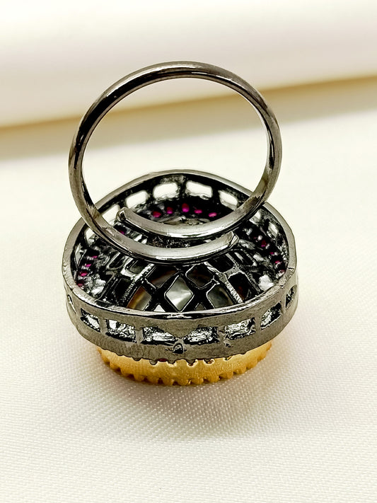 Zirish Ruby Victorian Finger Ring