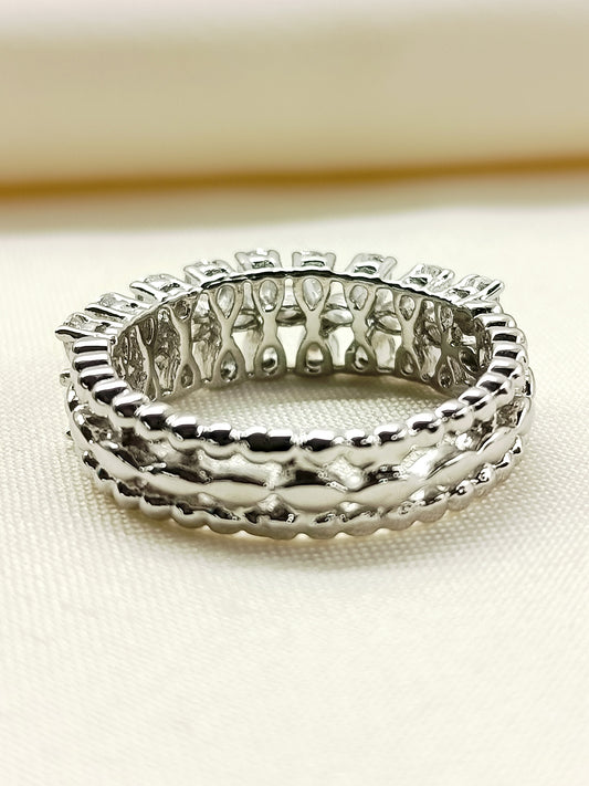 Ragvi 92.5 Silver Swarovski Stone Finger Ring