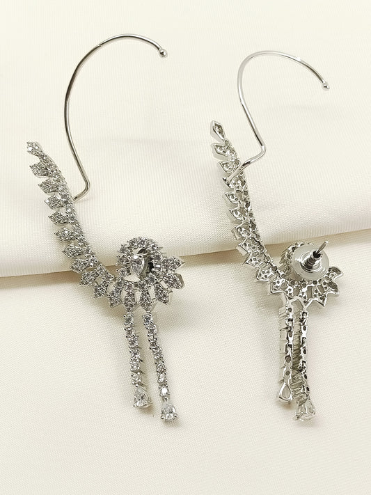 Suhasini White American Diamond Earrings