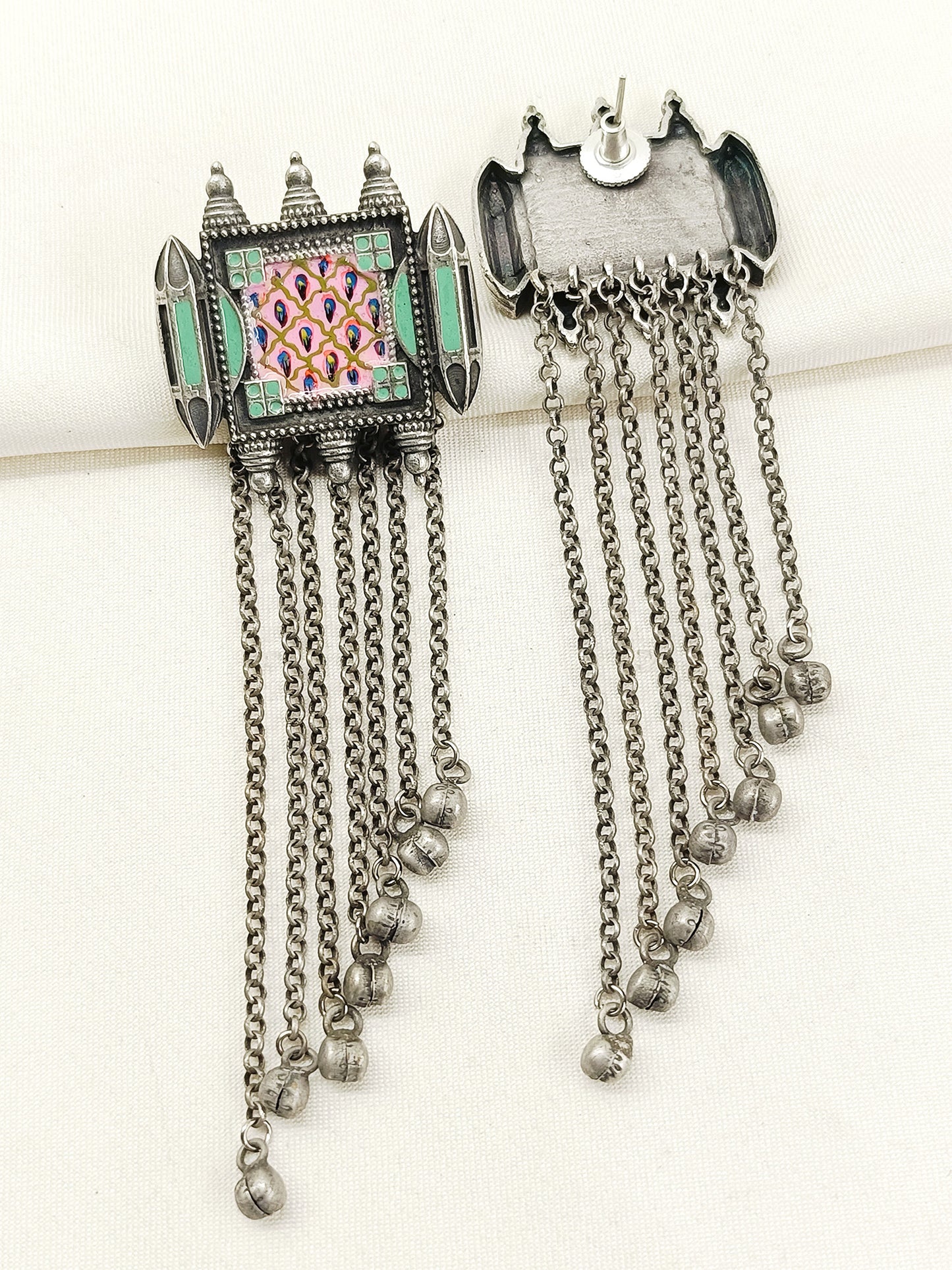 Bowie Multi Colour Oxidized Earring