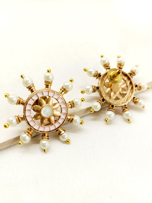 Kishori Baby Pink Gold Plated Meenakari Tops