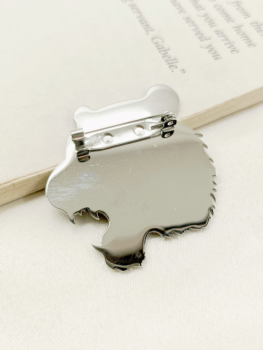 Rida Silver Tiger Men's Brooch