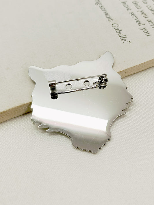 Saanvi Silver Tiger Men's Brooch