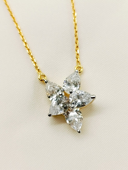 Romsha 92.5 Silver Swarovski Stone Pendal