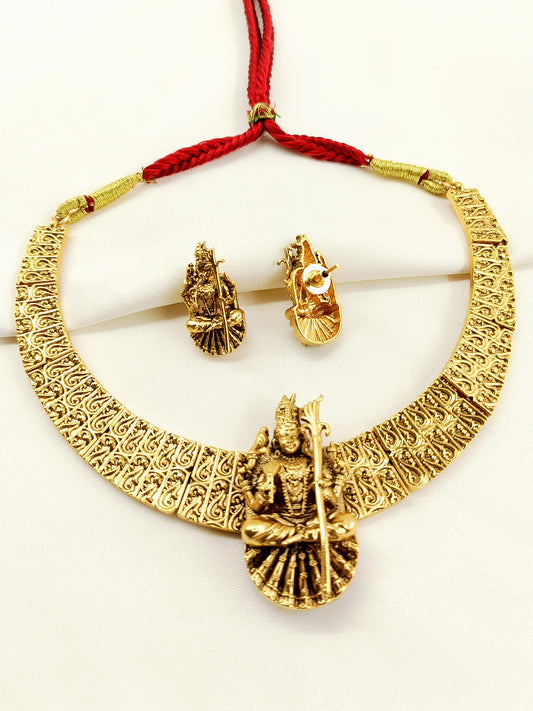 Swaragini Plain Antique Choker Set