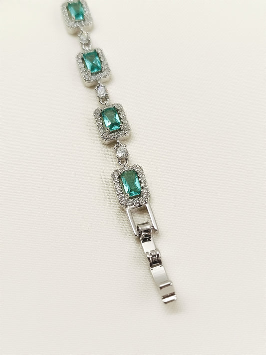 Geetali Sky Blue American Diamond Bracelet
