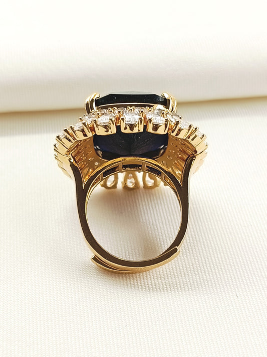 Pareeka Blue American Diamond Finger Ring