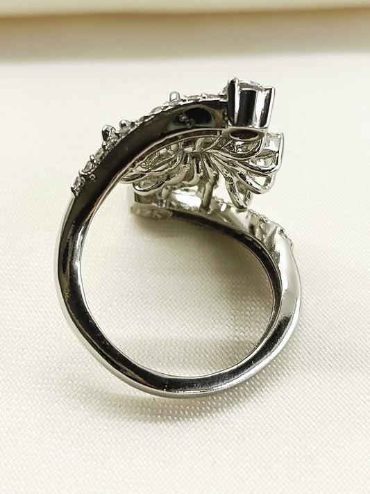 Bernadette 92.5 Silver American Diamond Finger Ring