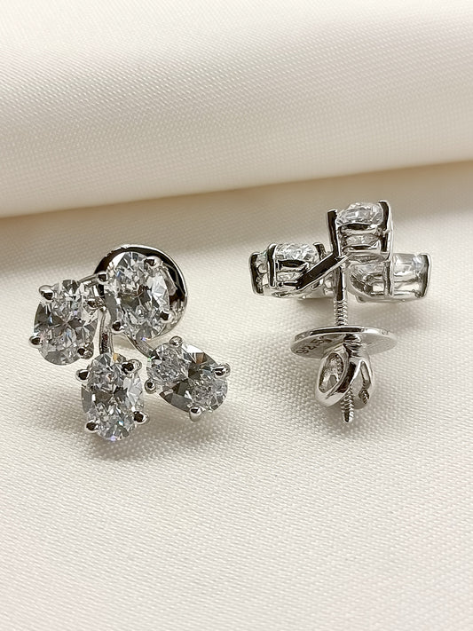 Nirvi 92.5 Silver Swarovski Stone Tops