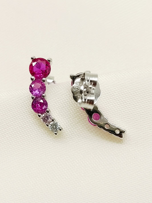 Ilham Ruby 92.5 Silver Swarovski Stone Tops