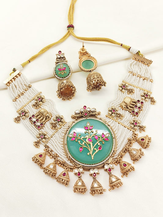 Rudrani R&G Antique Necklace Set