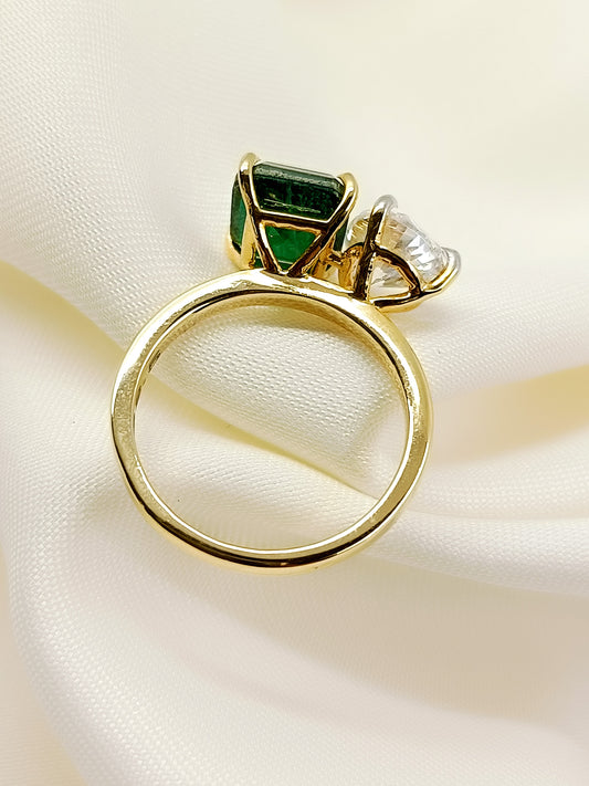 Gauhar 92.5 Silver Swarovski Stone Finger Ring