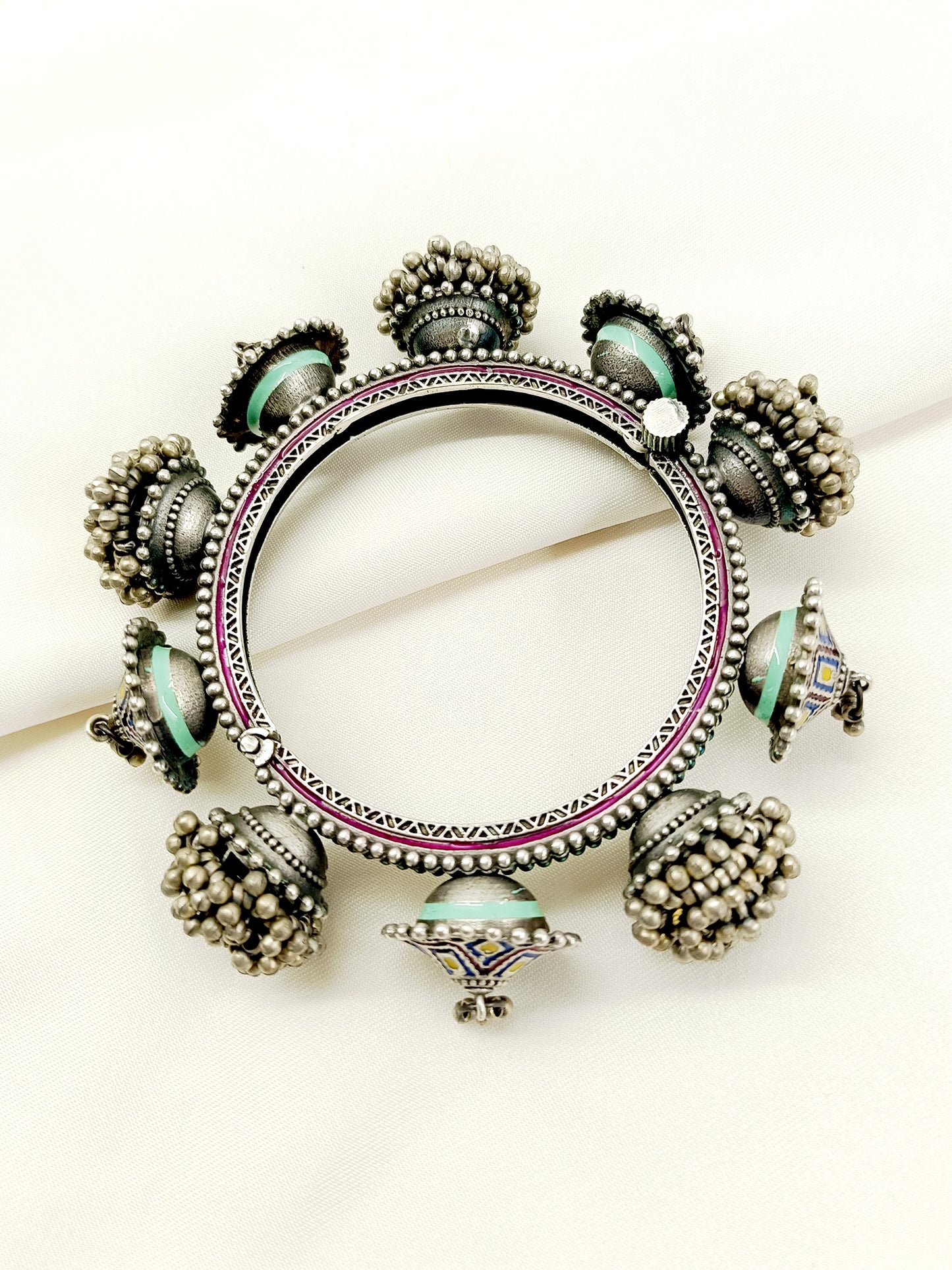 Aniruddha Multi Colour Oxidized Bangle
