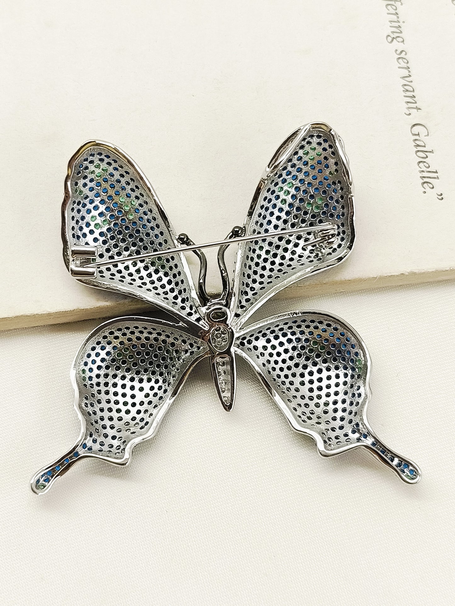 Olena Blue Butterfly Brooch