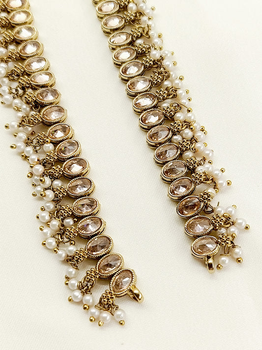 Baamini Copper Polki Anklet