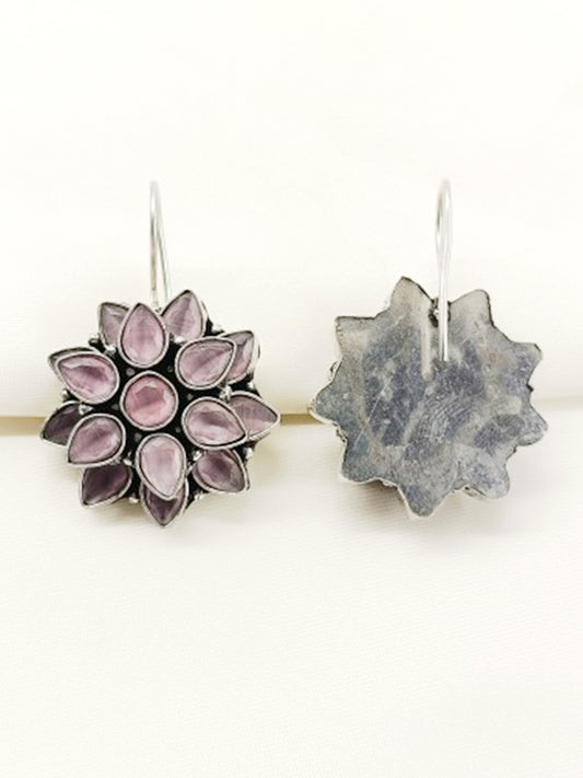 Chitrangi Baby Pink Oxidized Earring
