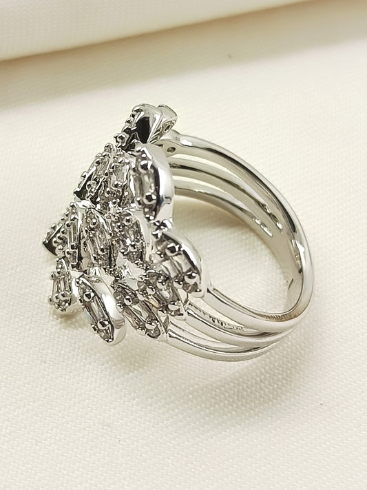 Rekha White American Diamond Finger Ring