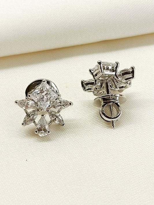 Riz 92.5 Silver Swarovski Stone Tops