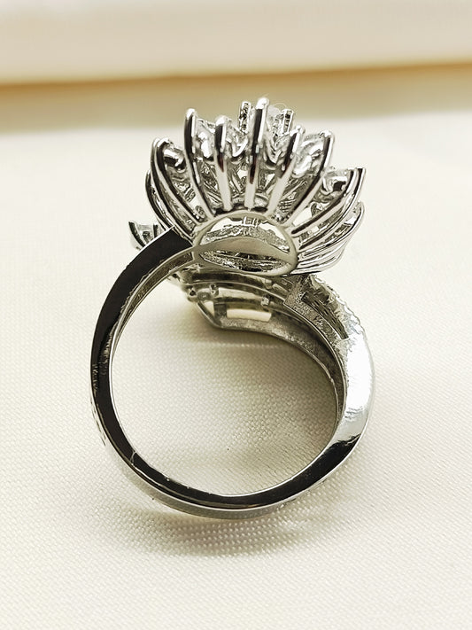 Wilma 92.5 Silver American Diamond Finger Ring