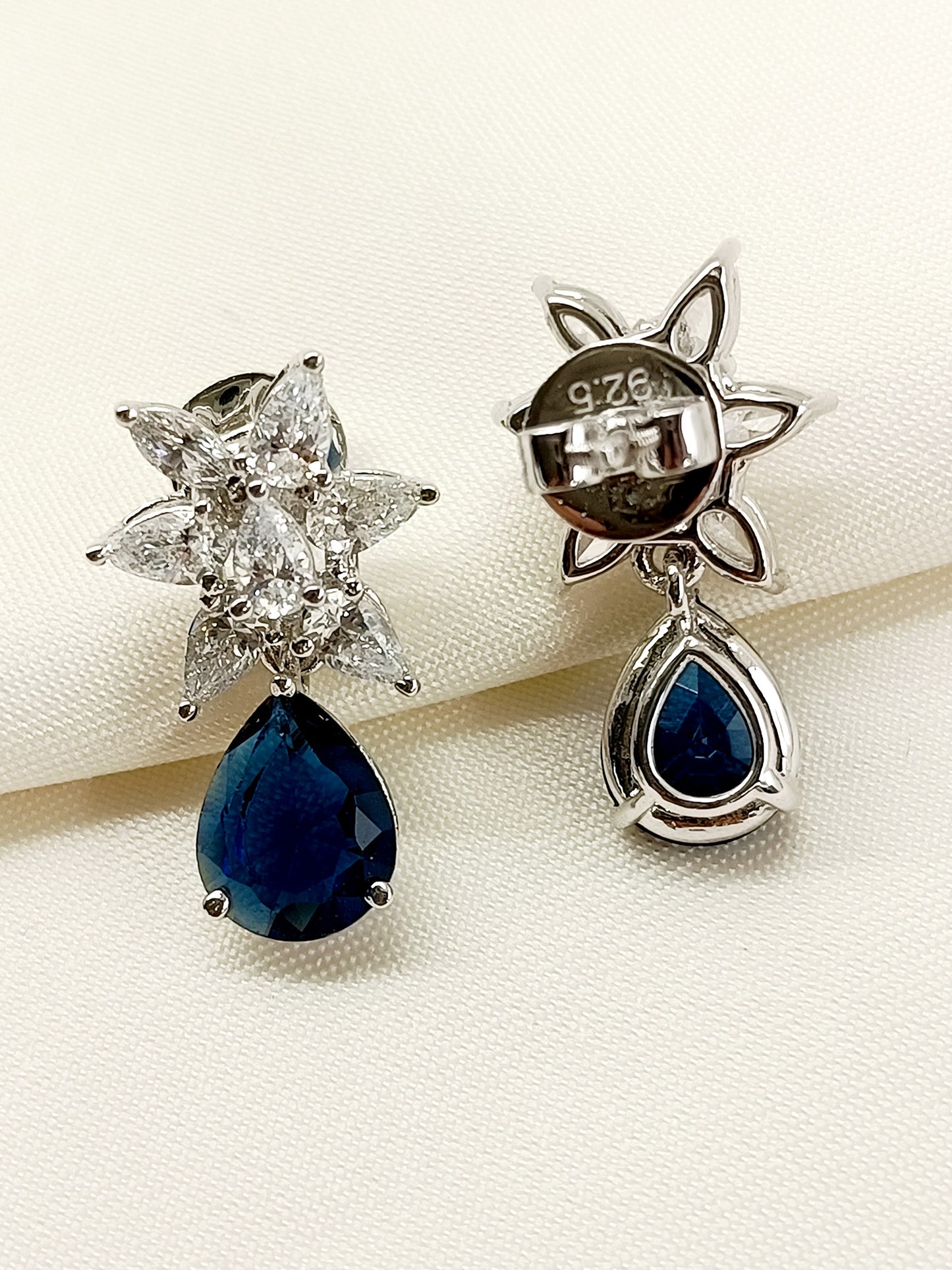 Sitara 92.5 Silver Swarovski Stone Earrings