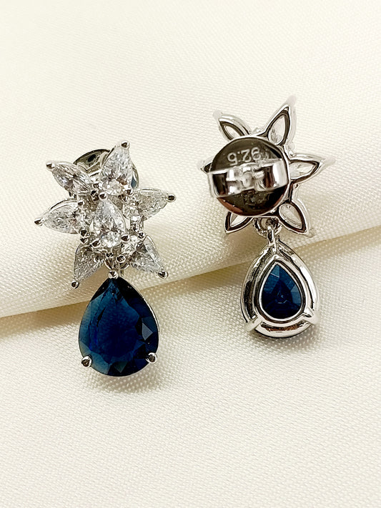 Sitara 92.5 Silver Swarovski Stone Earrings