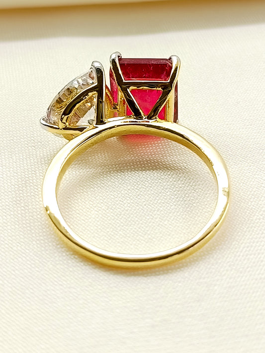 Asmat 92.5 Silver Swarovski Stone Finger Ring