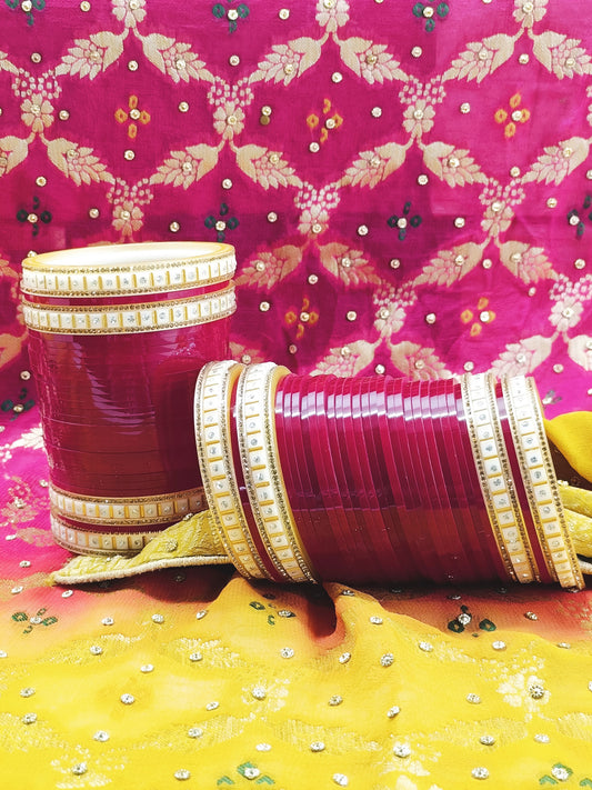 Lata Traditional Red Punjabi Chura