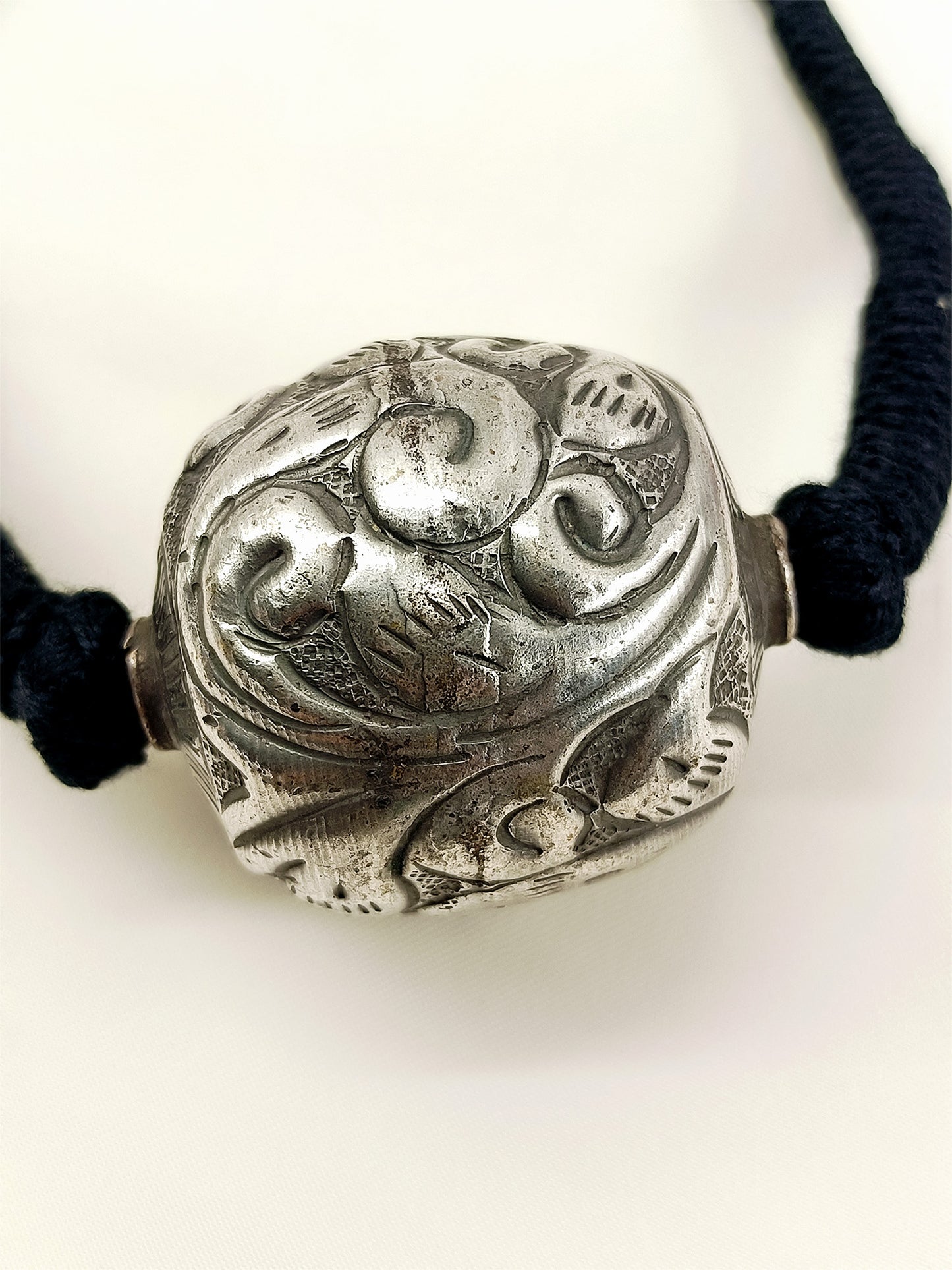 Shadvik Black Tribal Ball Pendant Neckpiece
