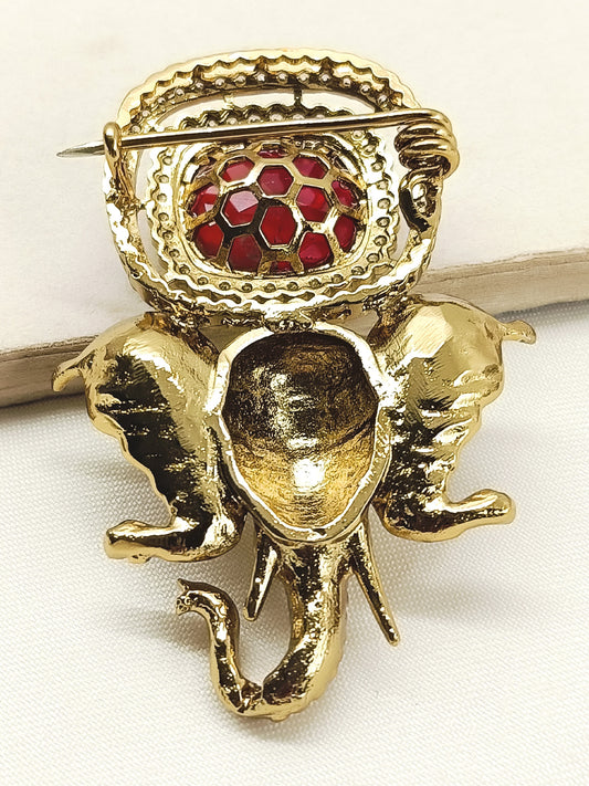Jayvesh Ruby Ganesh Ji Brooch