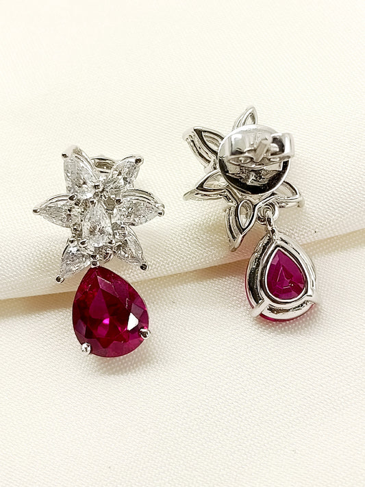 Anya 92.5 Silver Swarovski Stone Earrings